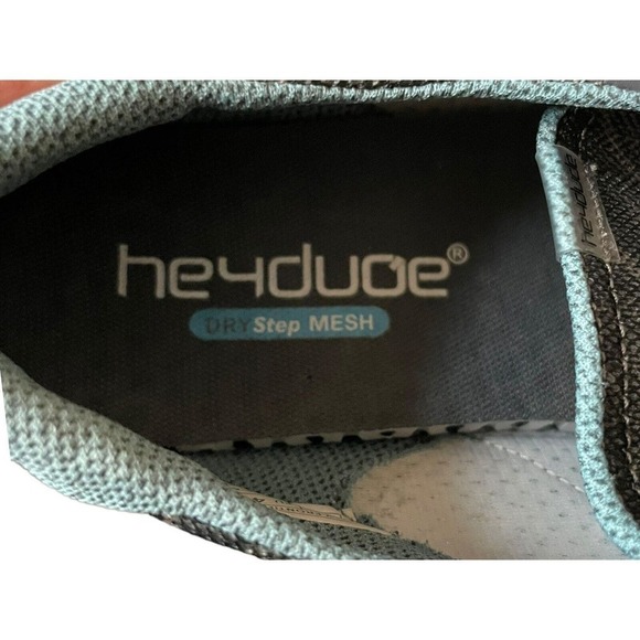 Hey Dude Wally Frontier Mens Size 8 Mesh Comfort Slip On Shoes Gray Lava Stone - Picture 4 of 9